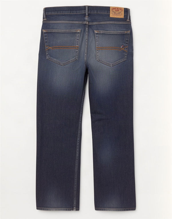 Tommy Hilfiger Masculino Ryder Regular Straight Jeans W33 L30 Azul Marinho Algodão