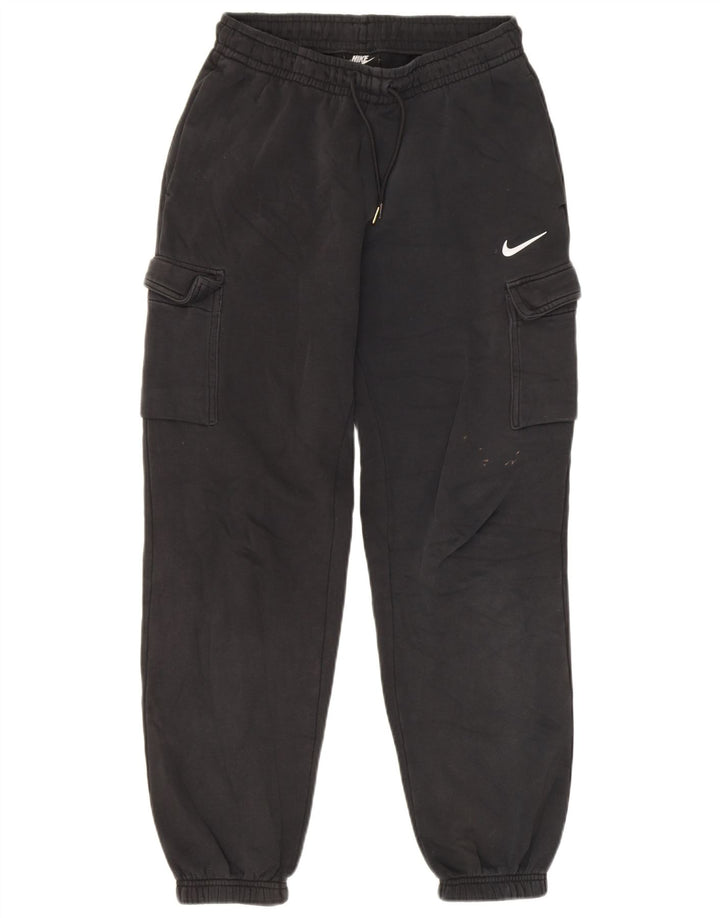 Nike masculino solto ajuste carga calças de treino joggers pequeno algodão preto