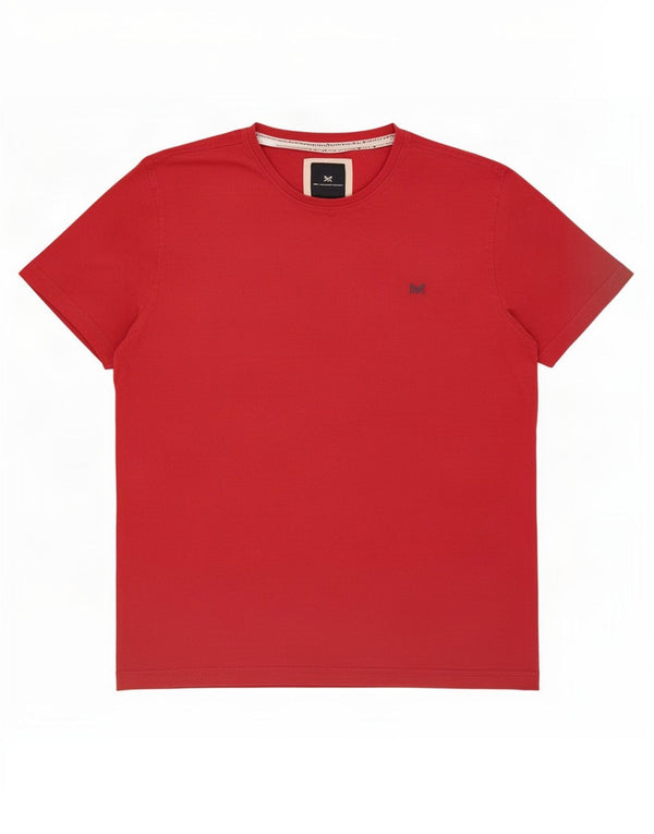 Crew Clothing Mens T-Shirt Top XL Red Cotton