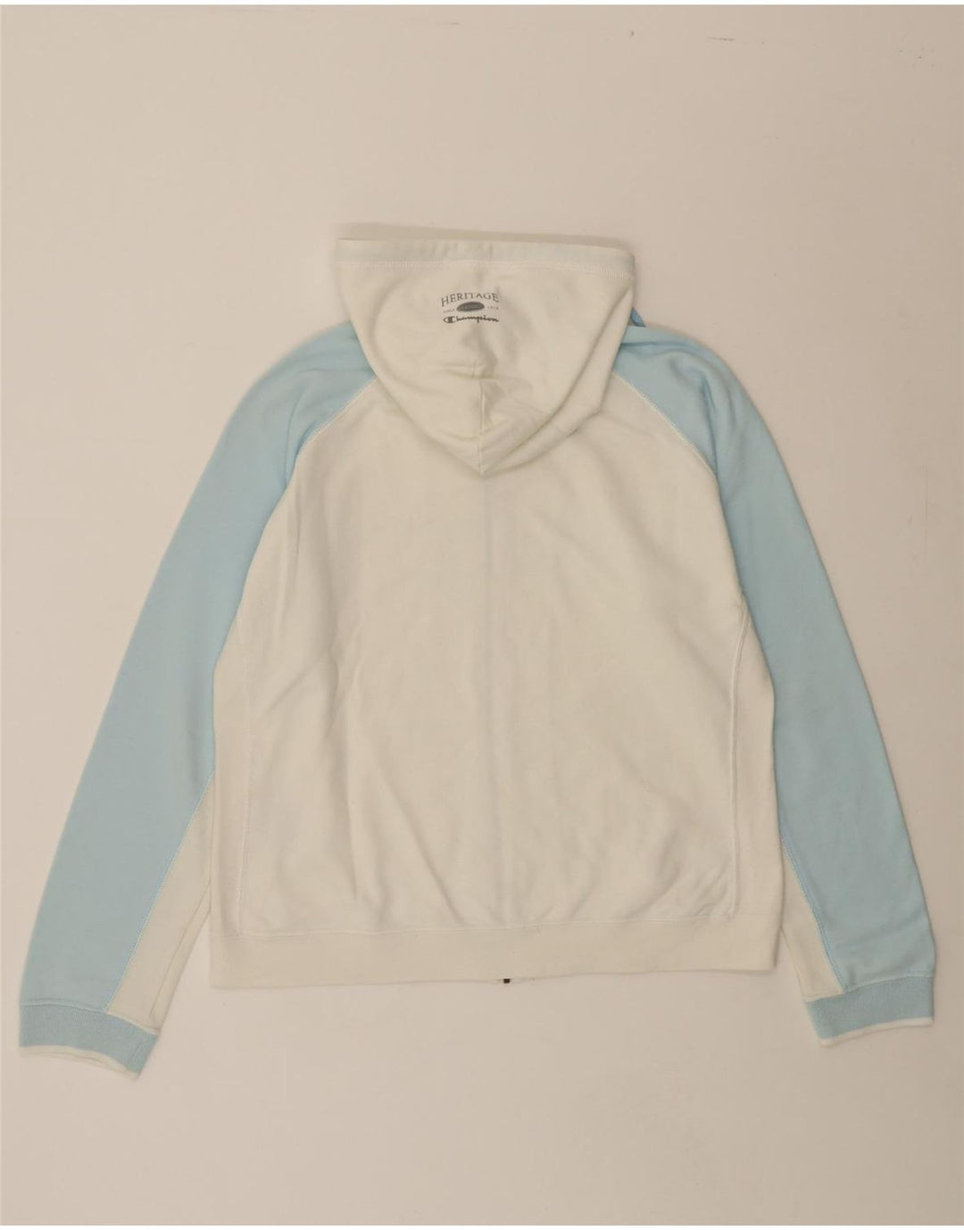 CHAMPION Womens Zip Hoodie Sweater UK 18 XL White Colourblock Cotton Vintage Champion and Second-Hand Champion from Messina Hembry 