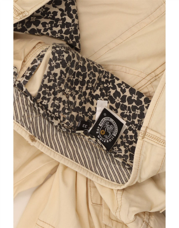 Shorts cargo masculino SCORPION BAY W33 algodão bege médio