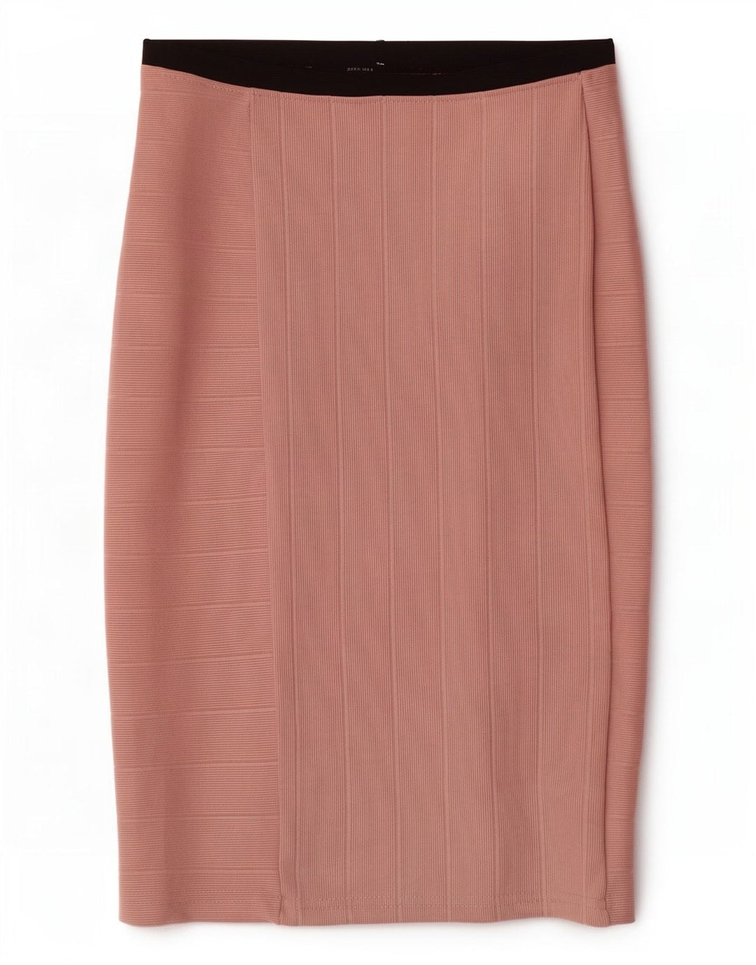 Saia lápis feminina Zara W26 pequeno bloco colorido rosa