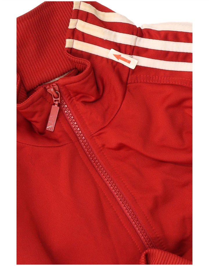 Adidas Mens Tracksuit Top Jacket UK 40/42 Poliéster Vermelho Médio
