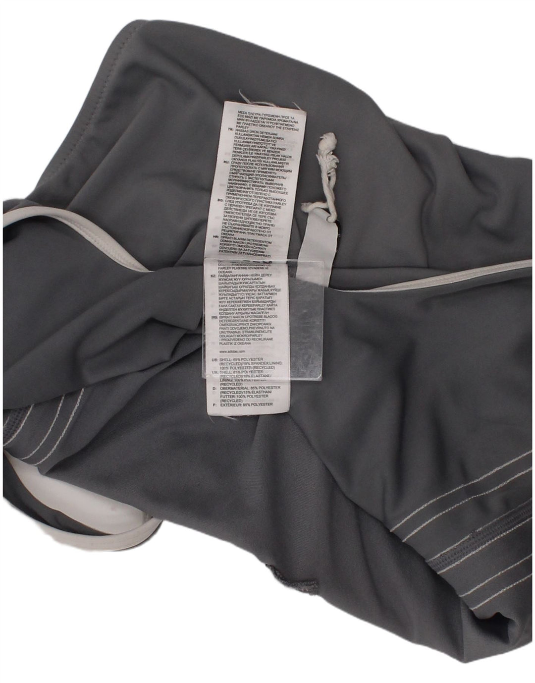 Adidas Womens Swimwear UK 12 Médio Cinza Poliéster Esportes