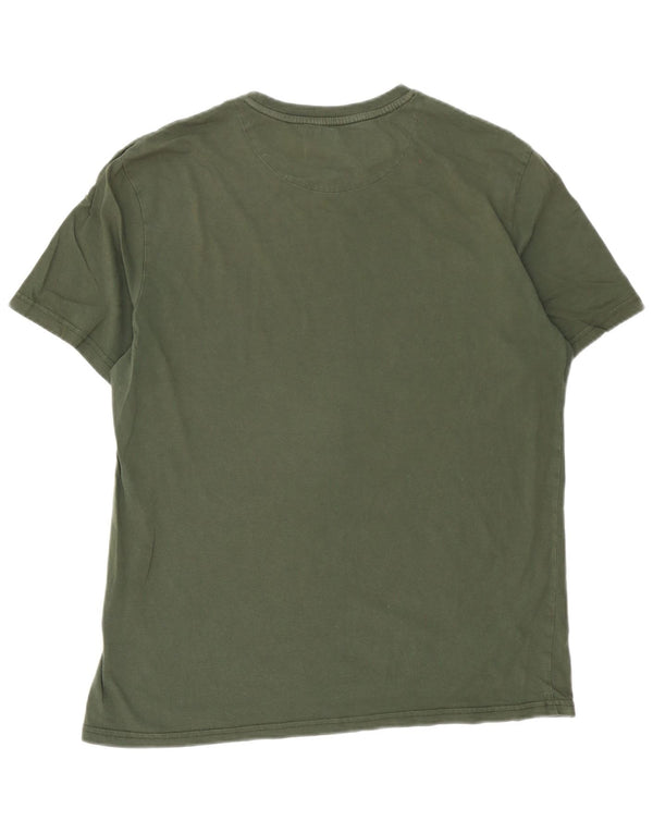 Camiseta masculina Lyle & Scott Top XL algodão cáqui