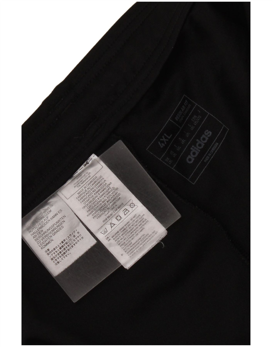 Calça de treino Adidas Aeroready Regular Fit masculina 4XL poliéster preto