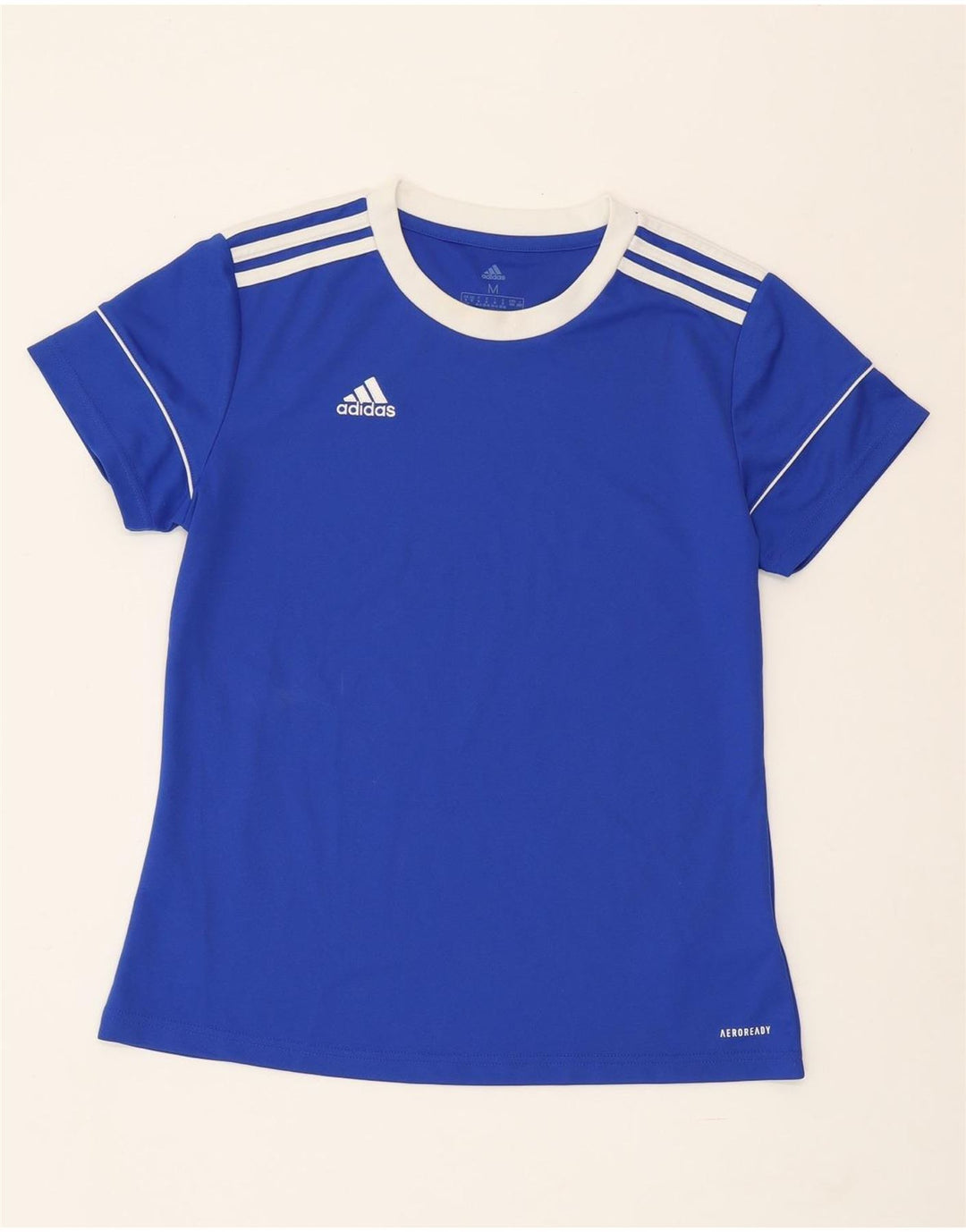 Camiseta Adidas Aeroready Feminina Top UK 12/14 Médio Azul Poliéster