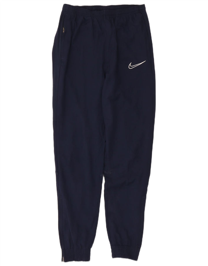 Nike masculino Dri Fit calças de treino joggers pequeno poliéster azul marinho