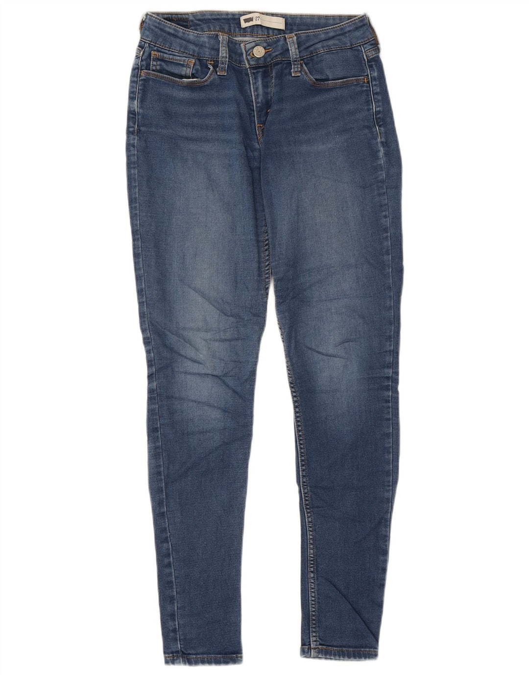 Jeans skinny feminino Levi's W27 L30 algodão azul