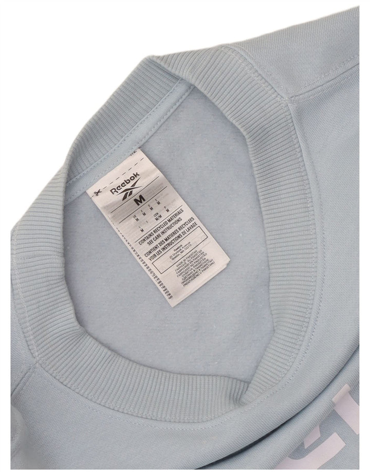 Reebok Mens Graphic Moletom Jumper Médio Azul Algodão