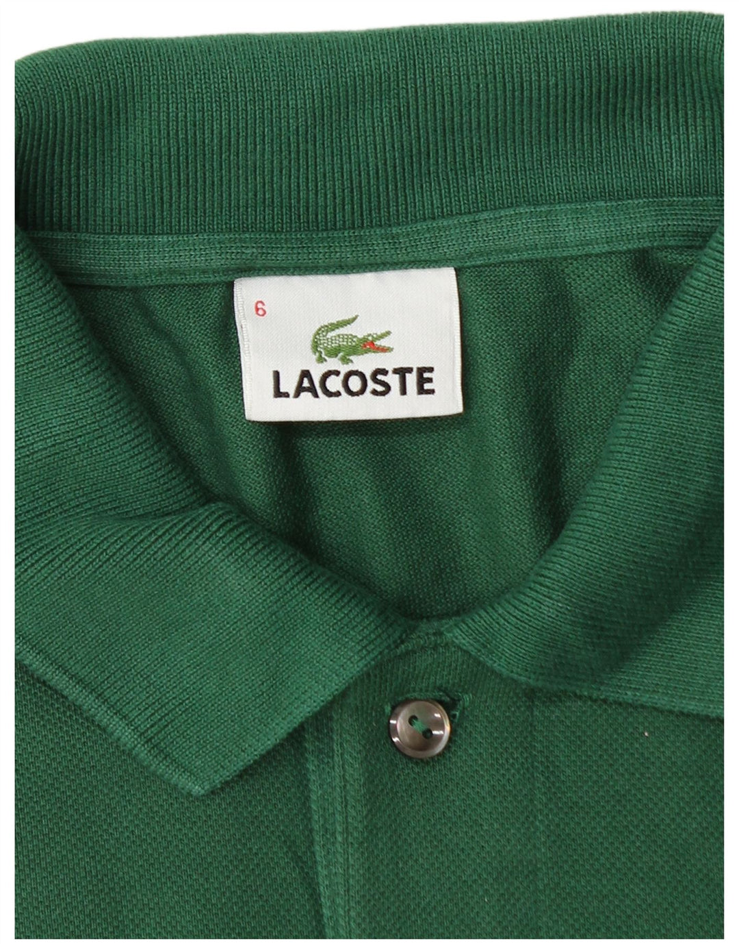 Camisa polo masculina Lacoste tamanho 6 XL verde