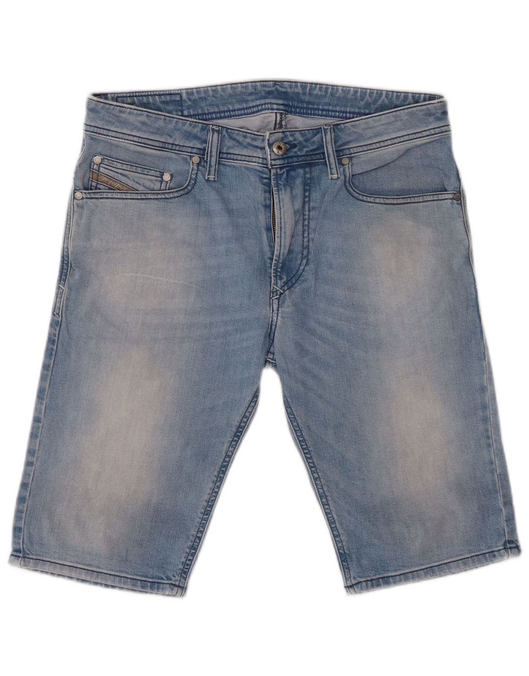 Shorts jeans feminino DIESEL W29 algodão azul médio