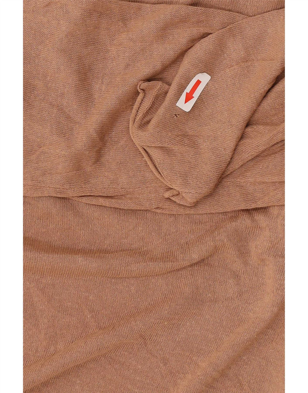Top feminino Zara manga comprida UK 14 médio bege