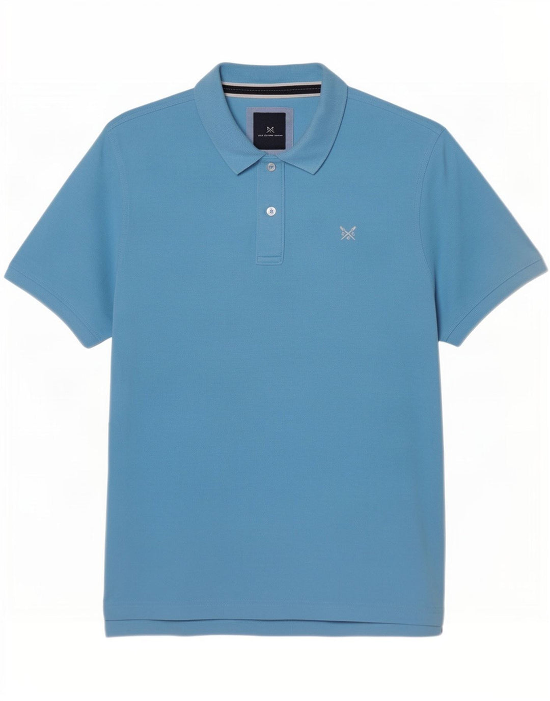 Camisa polo masculina Crew Clothing grande algodão azul