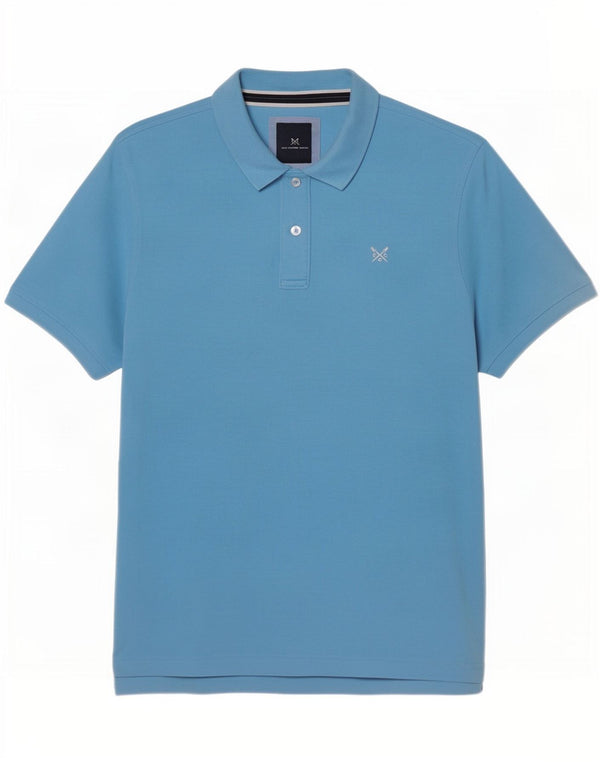 Camisa polo masculina Crew Clothing grande algodão azul