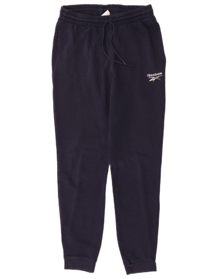 Calça de treino masculina Reebok Joggers médio azul marinho algodão