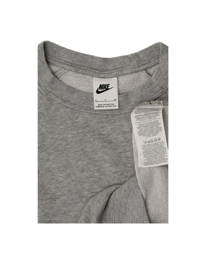 Moletom feminino NIKE UK 10 pequeno cinza algodão