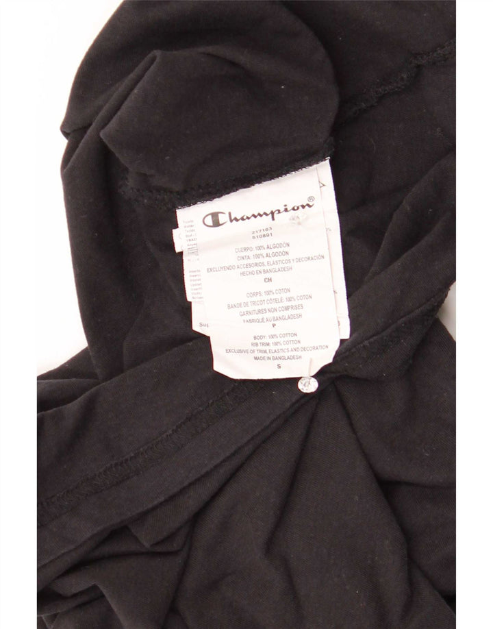 Camiseta masculina Champion pequena de algodão preto