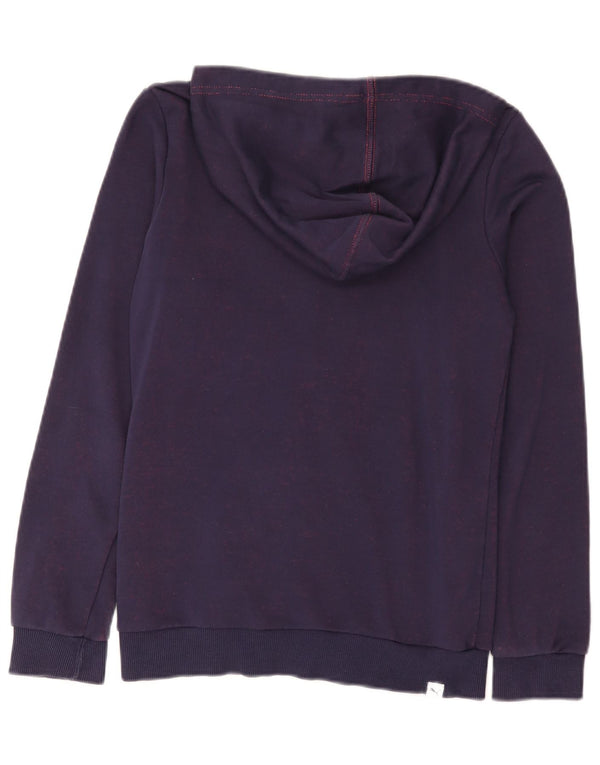 Suéter Puma feminino com capuz e zíper gráfico 13-14 anos algodão roxo