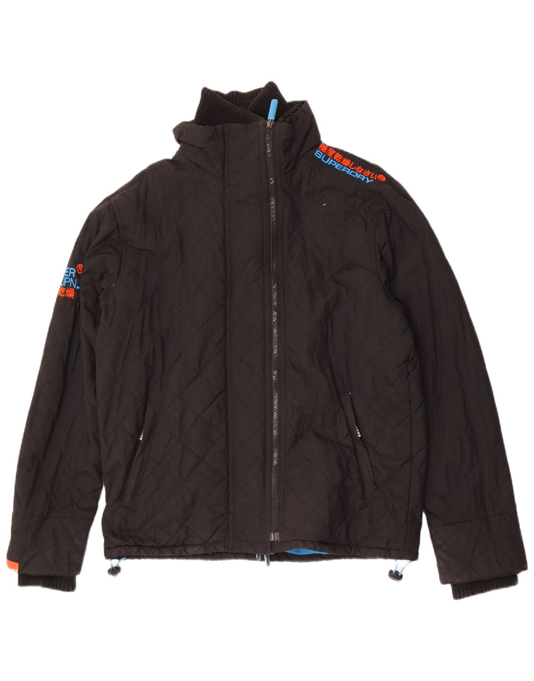 Jaqueta corta-vento feminina Superdry The Windcheater UK 16 grande preta
