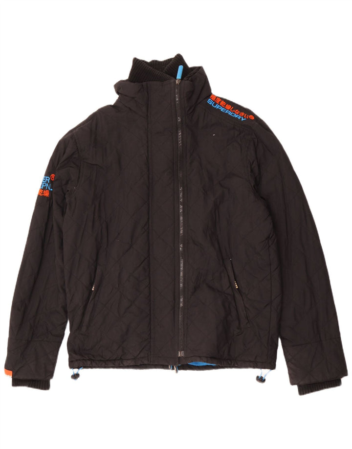 Jaqueta corta-vento feminina Superdry The Windcheater UK 16 grande preta
