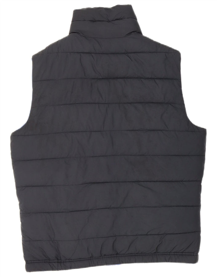 Colete acolchoado reversível masculino Hollister UK 38 poliéster azul marinho médio