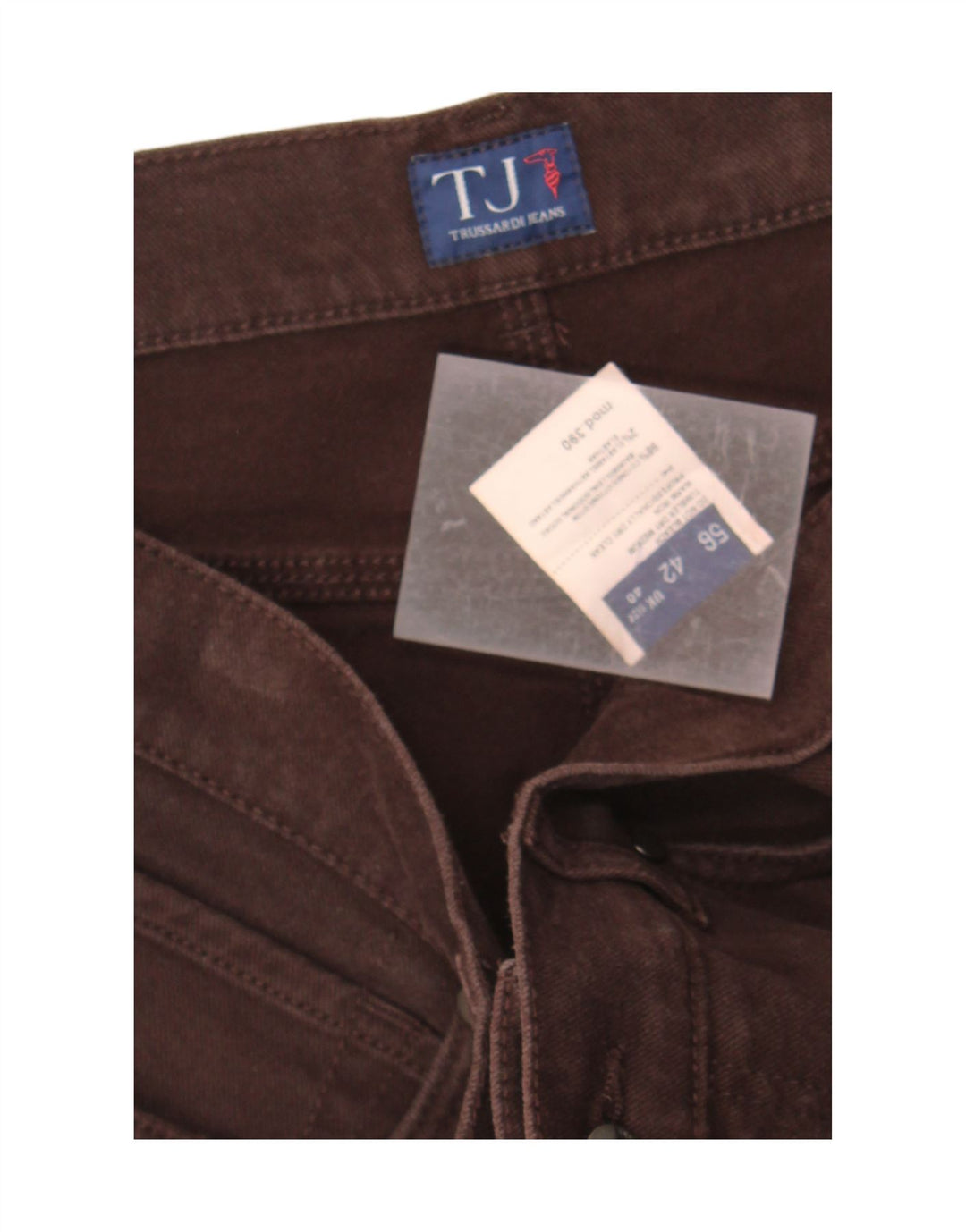 Calça masculina reta casual TRUSSARDI W40 L34 algodão marrom