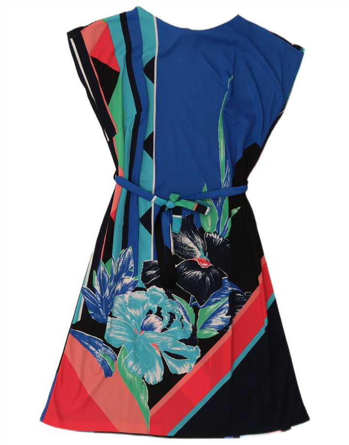 Vestido feminino C&A linha A UK 22 3XL poliéster floral multicolorido