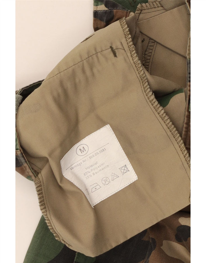 Calça cargo masculina VINTAGE média W32 L31 cáqui camuflada poliéster