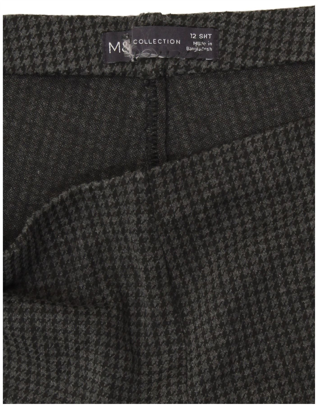 Calças cortadas femininas Marks & Spencer UK 12 médio W30 L26 cinza