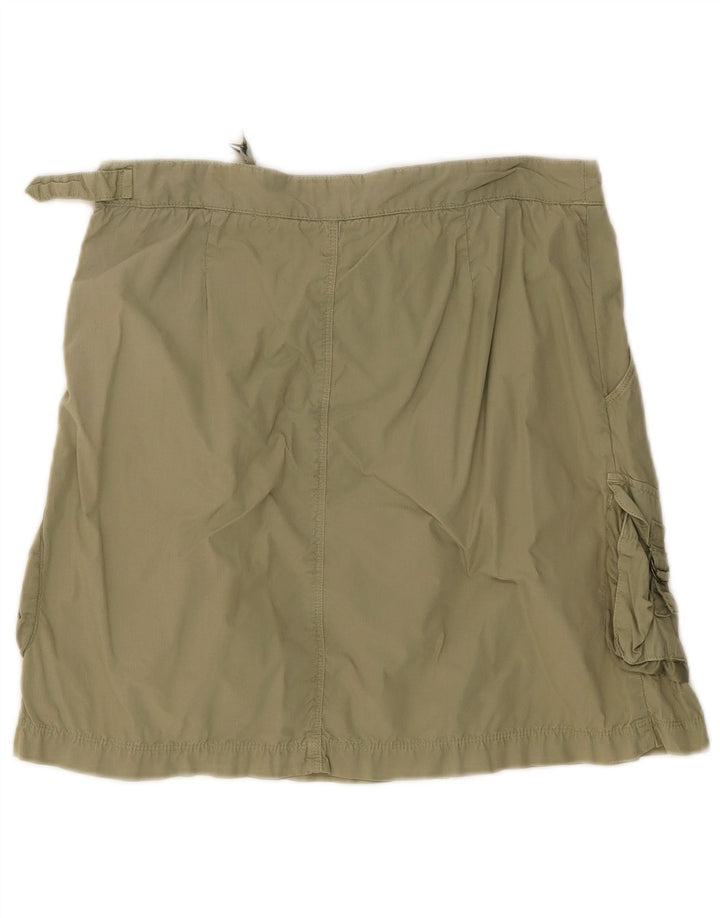 Mini saia cargo feminina WOOLRICH W29 algodão cáqui médio