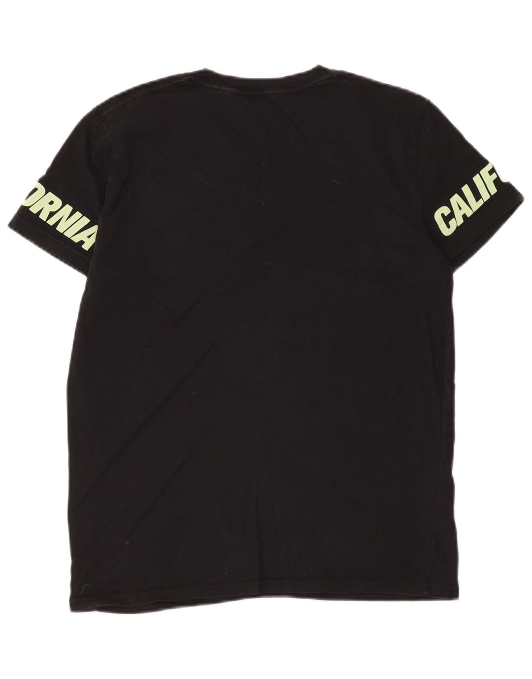 Hollister Camiseta masculina gráfica top pequeno preto