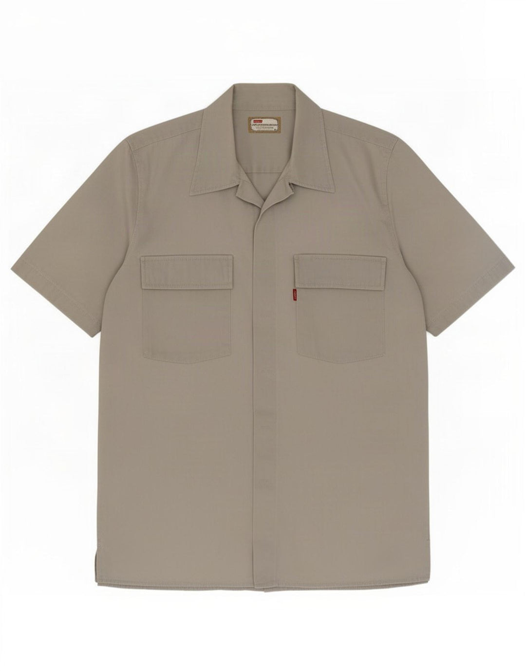 Camisa masculina de manga curta Levi's cinza médio algodão
