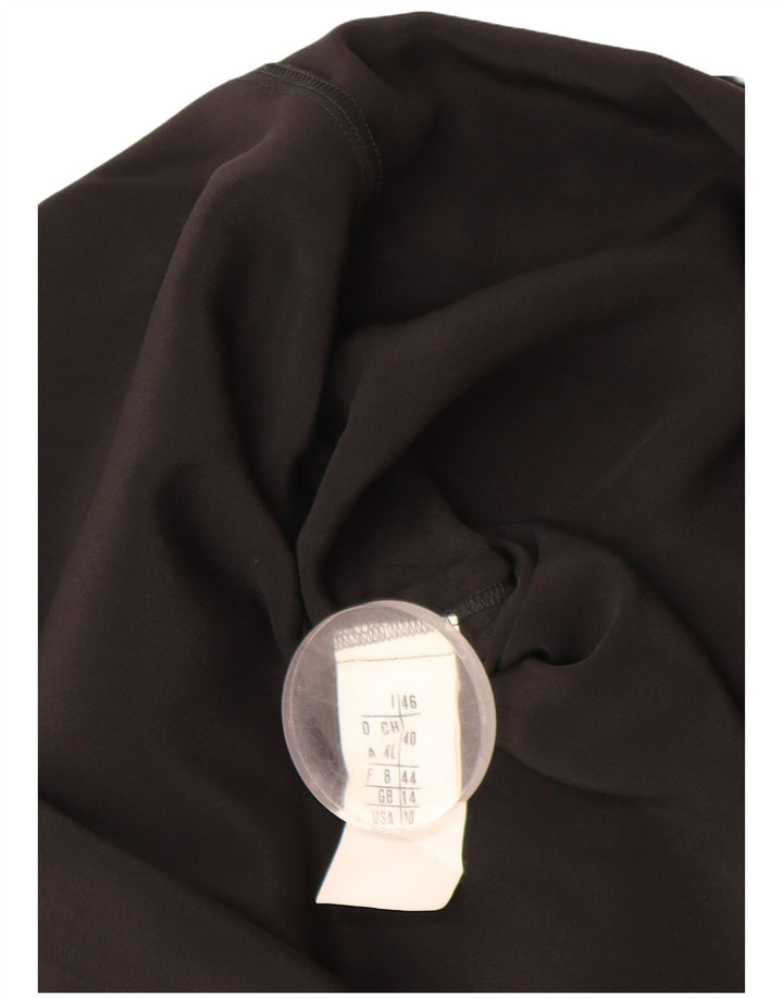 Blusa feminina FERRE UK 14 acetato colorblock preto médio
