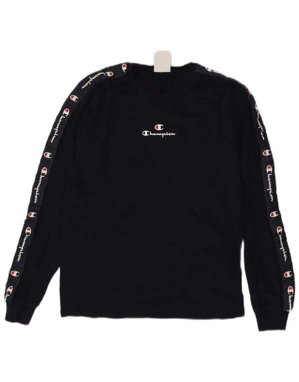 Champion Girls Graphic Top Manga Comprida 13-14 Anos XL Azul Marinho Algodão