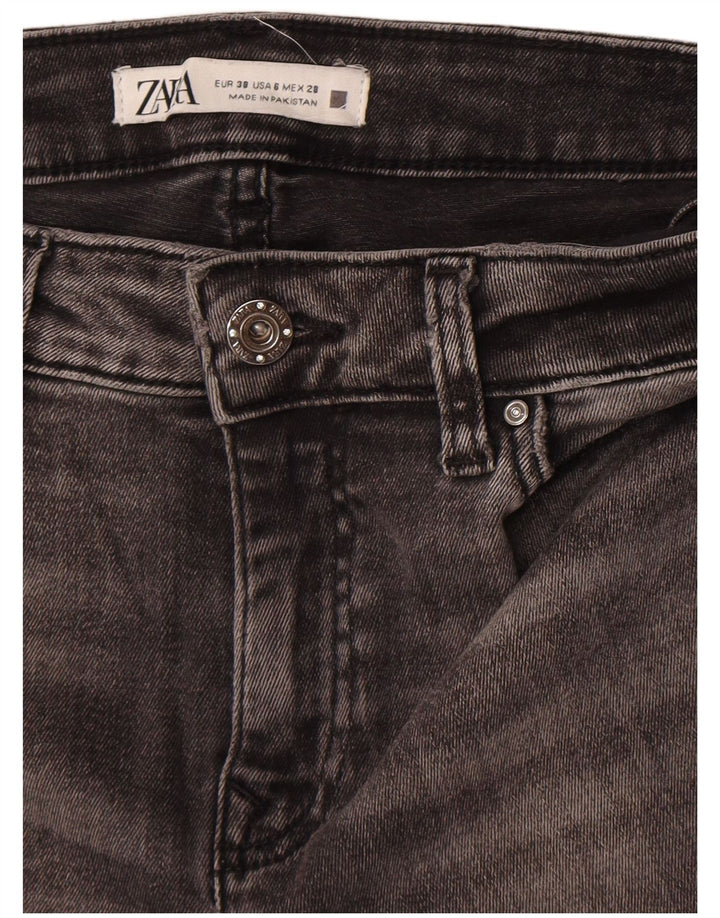 Zara Jeans Skinny Feminino EU 38 Pequeno W26 L27 Cinza