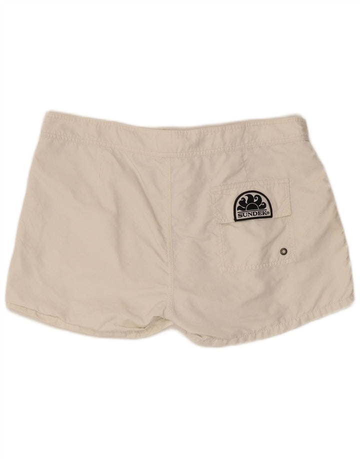 Sundek Mens Natação Shorts Grande Nylon Branco