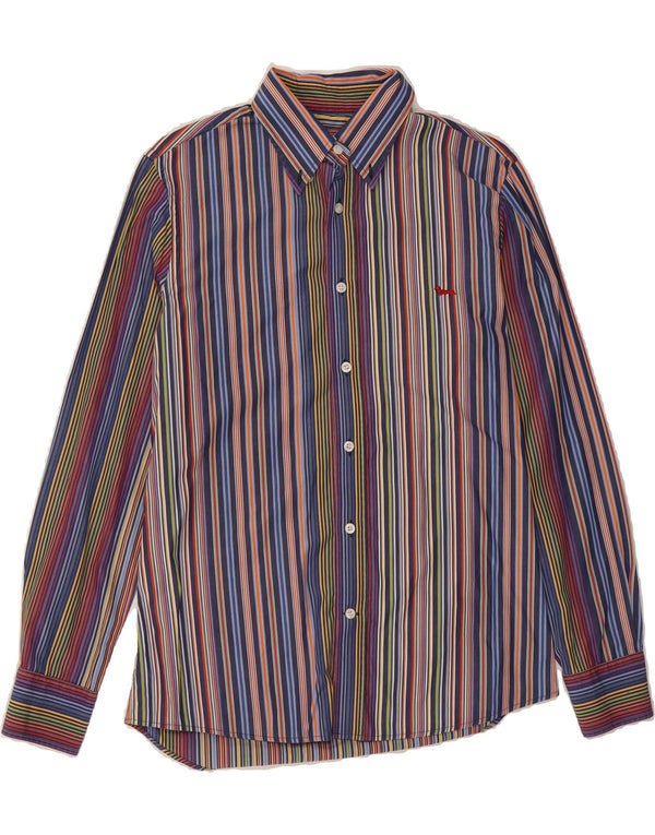 Camisa masculina de ajuste estreito HARMONT & BLAINE média multicolorida clássica