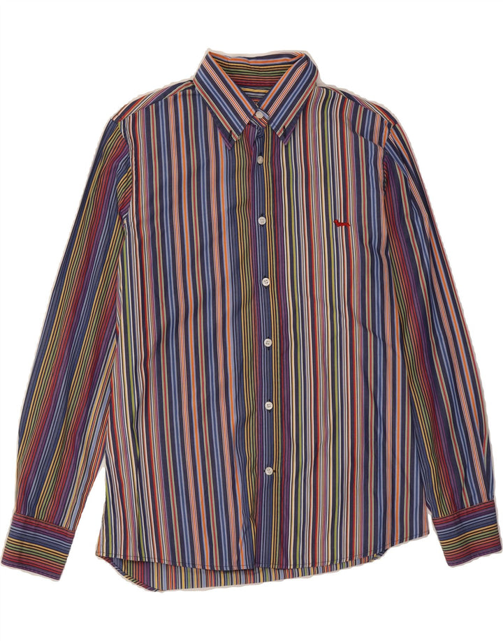 Camisa masculina de ajuste estreito HARMONT & BLAINE média multicolorida clássica