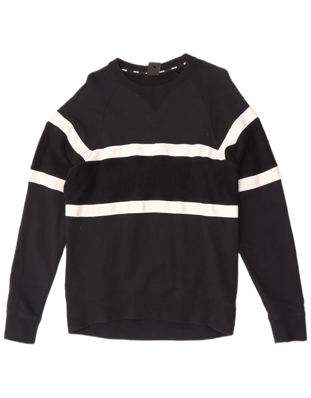 Moletom masculino Nike Jumper médio preto colorblock algodão