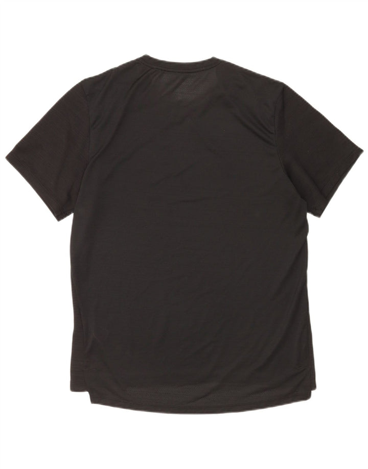 Camiseta masculina Nike Dri Fit Top médio preto listrado poliéster