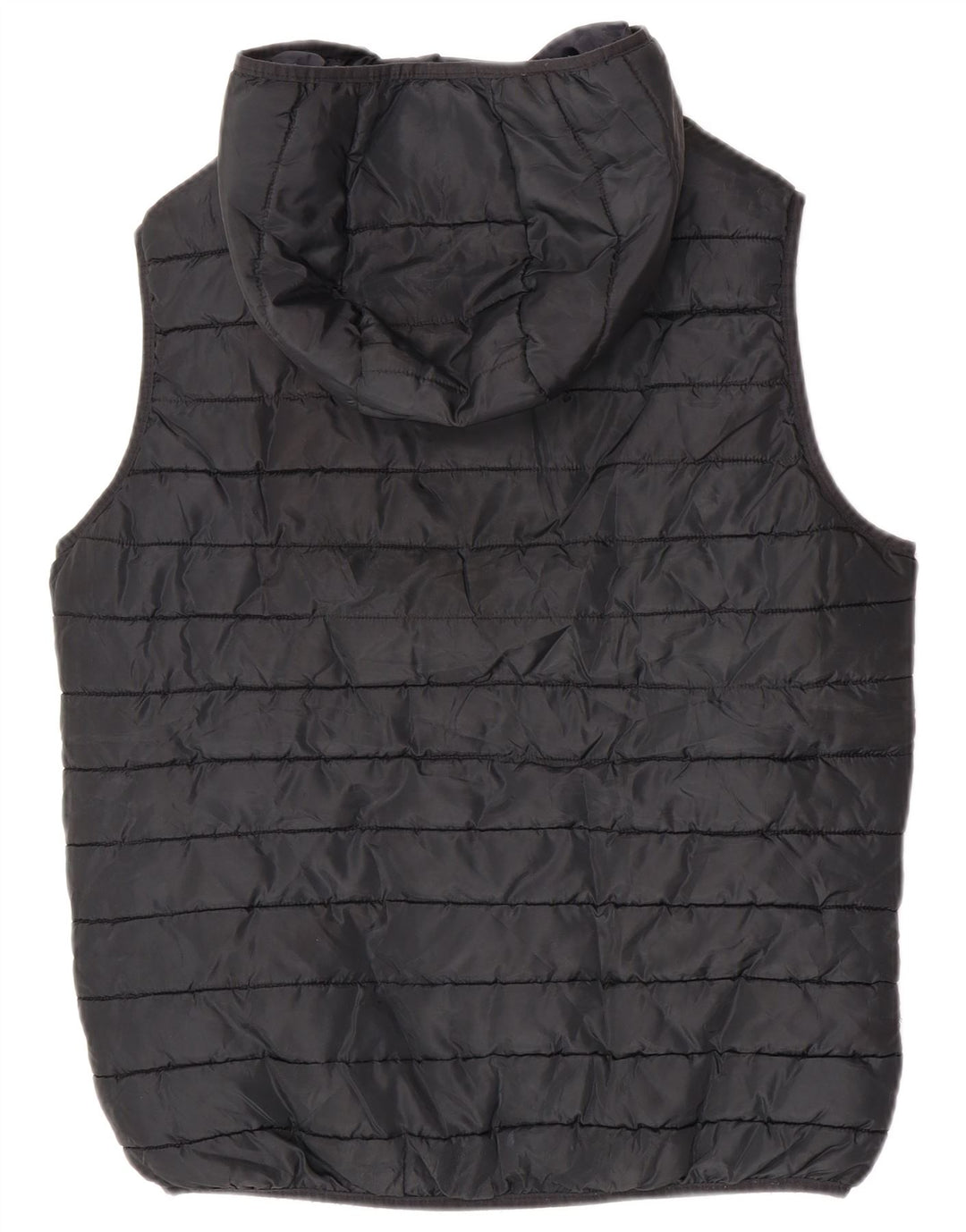 Colete acolchoado com capuz masculino Jack & Jones UK 40 grande poliéster preto