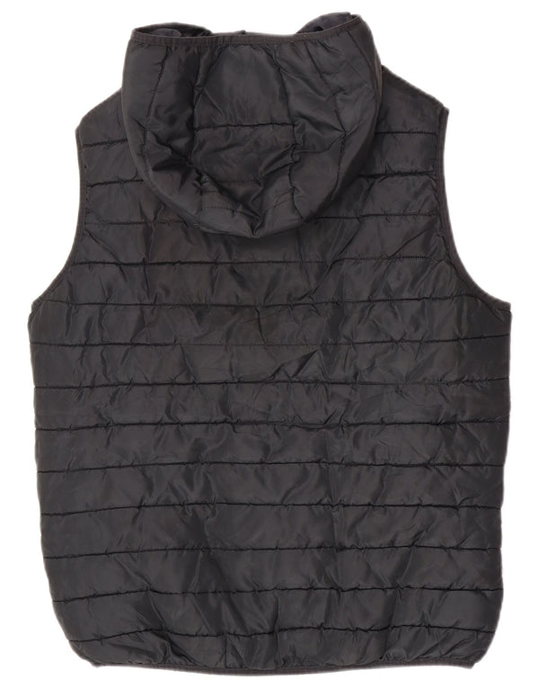 Colete acolchoado com capuz masculino Jack & Jones UK 40 grande poliéster preto