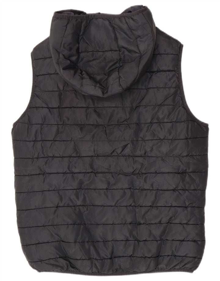 Colete acolchoado com capuz masculino Jack & Jones UK 40 grande poliéster preto