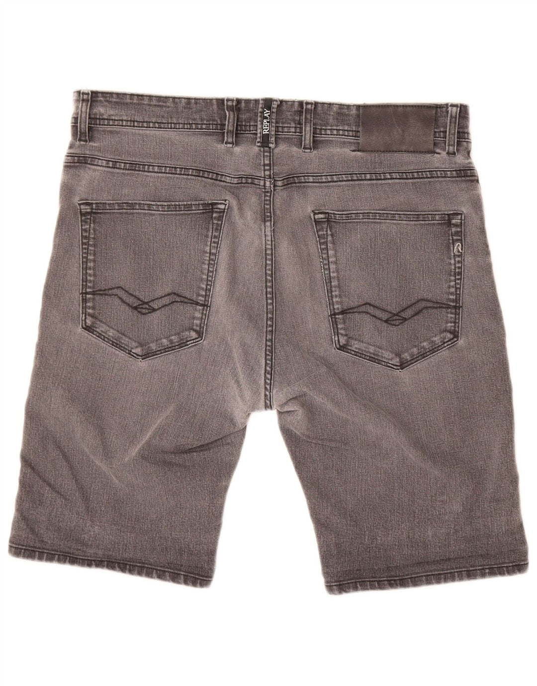 Shorts jeans masculino REPLAY W34 grande algodão cinza