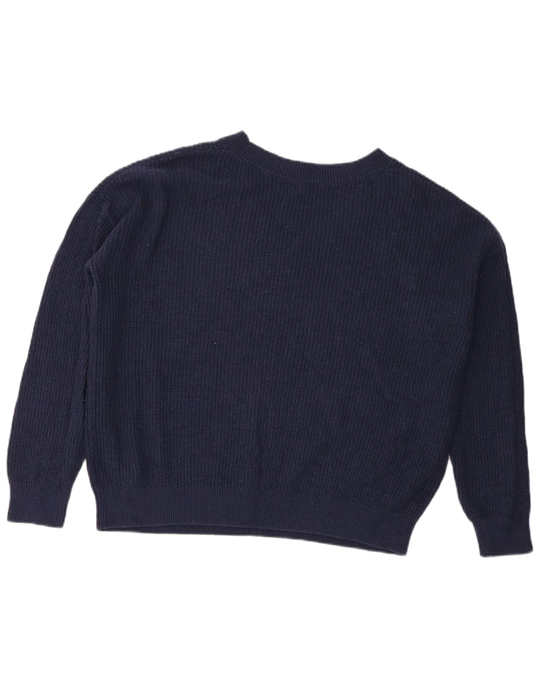 Suéter feminino Marks & Spencer com decote em V Reino Unido 14 médio azul marinho