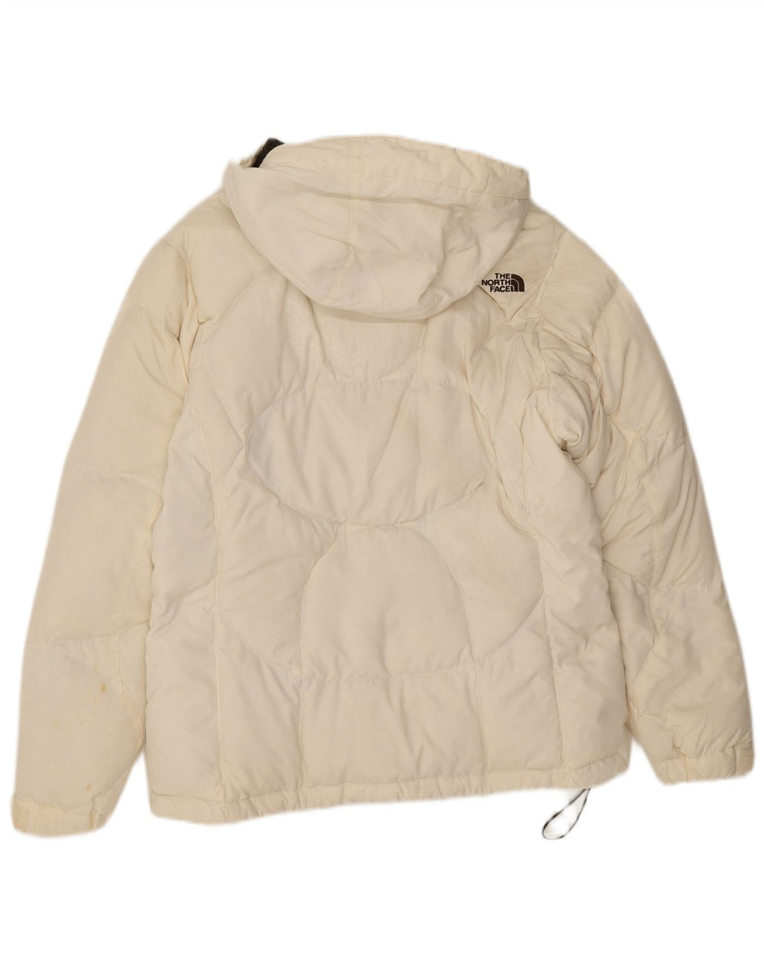 Jaqueta acolchoada com capuz feminina The North Face UK 14 nylon branco médio