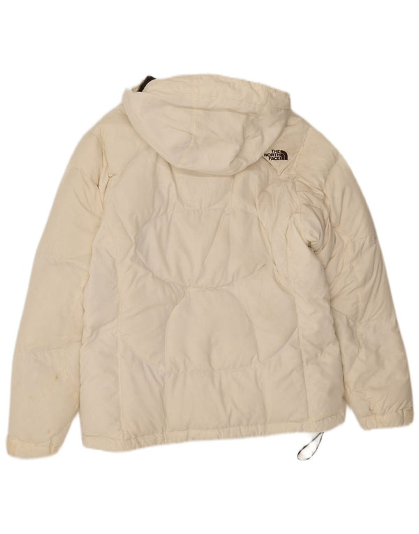 Jaqueta acolchoada com capuz feminina The North Face UK 14 nylon branco médio