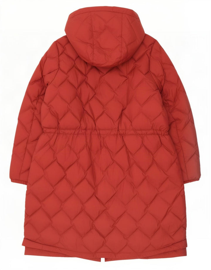 Casaco acolchoado com capuz feminino Marks & Spencer UK 22 3XL poliamida vermelha