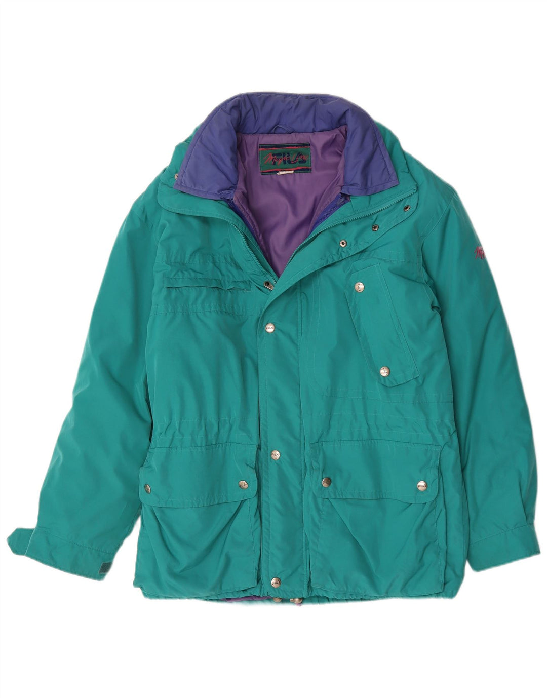Jaqueta de esqui masculina Fila com capuz IT 52 2XL verde